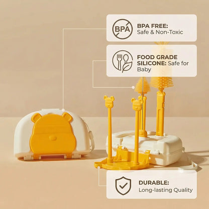 Baby Food Pouch & Squeeze Station Cleaning Brush Set